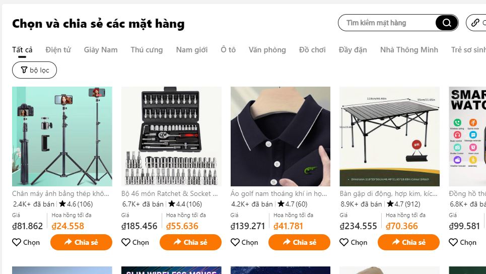 Các cách kiếm tiền với Temu Affiliate - Cách 1: Quảng bá link Affiliate sản phẩm